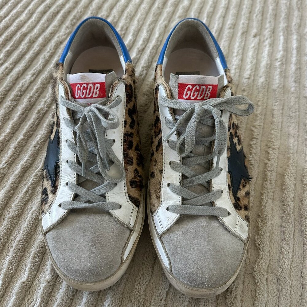 Women's Super-Star in leopard print leather